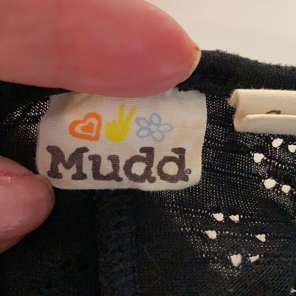 𝅺mudd T-back rocker glam tank top black w/gold embellished floral pattern - Picture 5 of 8